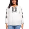 Karen Kane Plus Size Embroidered Peasant Top -Karen Kane 71Z6pgCNQFL. AC SR736920