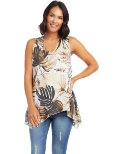 Karen Kane Uneven Hem Tank