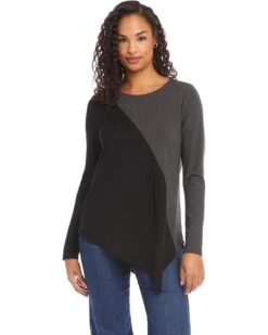 Karen Kane Color-Block Asymmetric Top