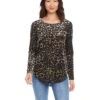 Karen Kane Velvet Burnout Shirttail Top