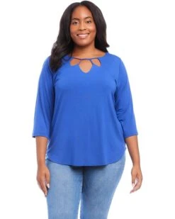 Karen Kane Plus Size Cutout Shirttail Tee