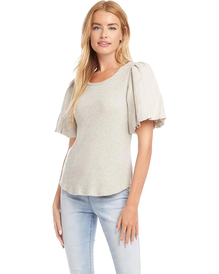 Karen Kane Contrast Linen Sleeve Top Karen Kane Contrast Linen Sleeve Top -Karen Kane 71lasiVuZHL. AC SR736920