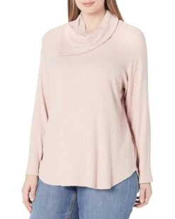 Karen Kane Women's Plus Size Drape Neck Shirttail Top