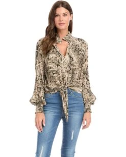 Karen Kane Tie Front Top