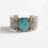 Oval Turquoise Stone Cuff Bracelet 1 Oval Turquoise Stone Cuff Bracelet -Karen Kane B100028 001