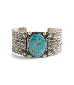 Oval Turquoise Stone Cuff Bracelet -Karen Kane B100028 turquoise 001
