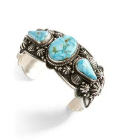 Kingman Turquoise Stone Cuff Bracelet 4 Kingman Turquoise Stone Cuff Bracelet -Karen Kane B100030 turqouise 002
