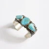 Kingman Turquoise Stone Cuff Bracelet