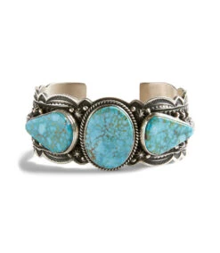 Kingman Turquoise Stone Cuff Bracelet -Karen Kane B100031 turqouise 001