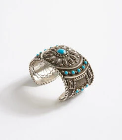 Embellished Turquoise Stone Cuff Bracelet -Karen Kane B100038 03