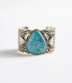 Turquoise Stone Cuff Bracelet