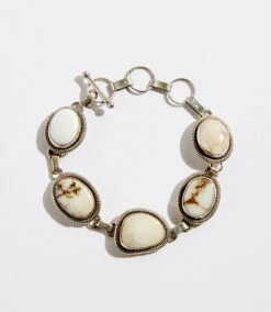 White Buffalo Stone Link Bracelet