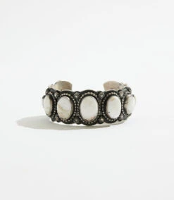 White Buffalo Stone Cuff Bracelet