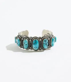 #8 Turquoise Stone Cuff Bracelet