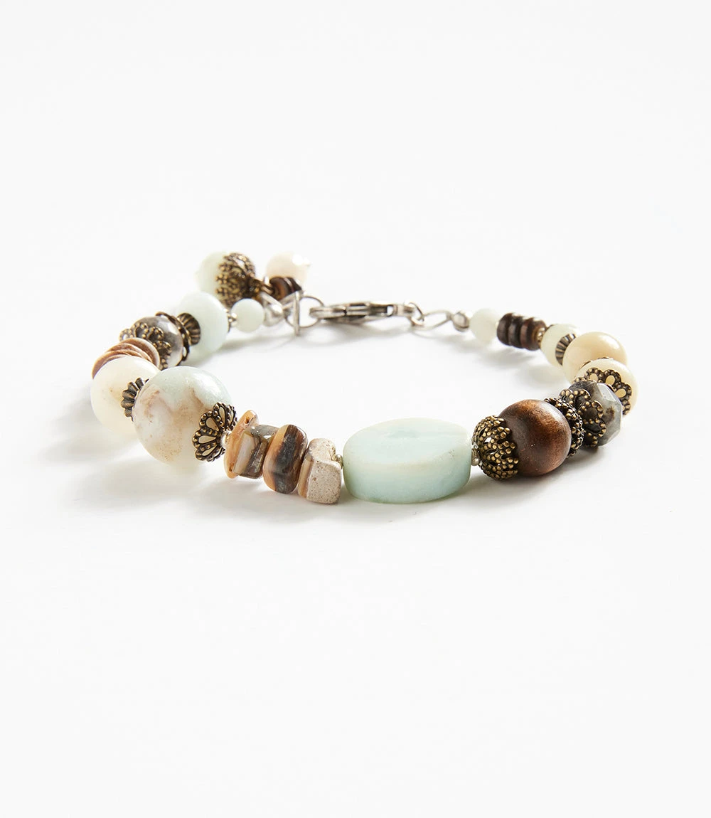 Stone And Shell Bracelet Stone And Shell Bracelet -Karen Kane B200040 MUL 2