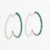 Turquoise Hoop Earrings -Karen Kane E100022 TUR 1