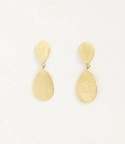 Gold Two Drop Earrings