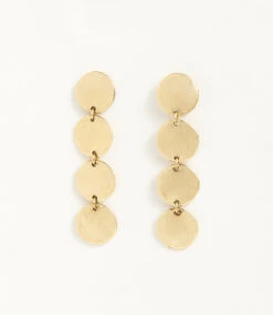 Gold Disc Earrings