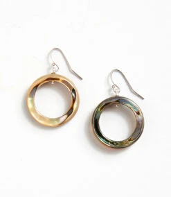 Abalone Hoop Earrings