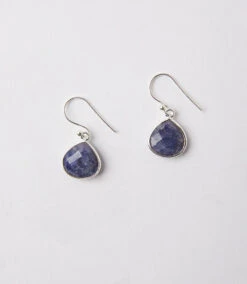 Gemstone Pear Drop Earrings