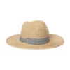 Panama Hat With Striped Band -Karen Kane H100005 natural 001 5fac3dc9 cac5 45e8 a633 bdca742148a2