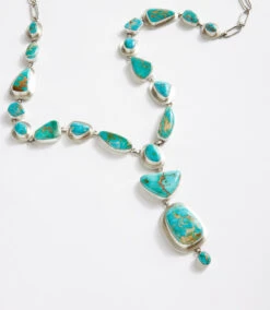 Modern Turquoise Lariat Necklace