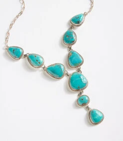 Royston Turquoise Lariat Necklace