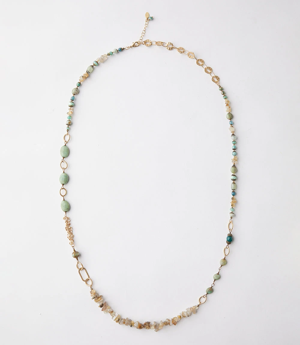 Beaded Quartz Necklace Beaded Quartz Necklace -Karen Kane N200018 2