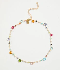 Beaded Gemstone Necklace -Karen Kane N200021 MUL 2
