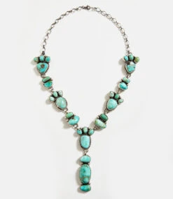 Carico Lake Turquoise Stone Lariat Necklace