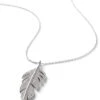 Feather Pendant Necklace -Karen Kane N300000 silver 001 43dd12ec f68e 407a a76b f837d7688a5d