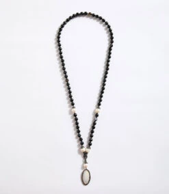 Beaded Long Mother Of Pearl Necklace