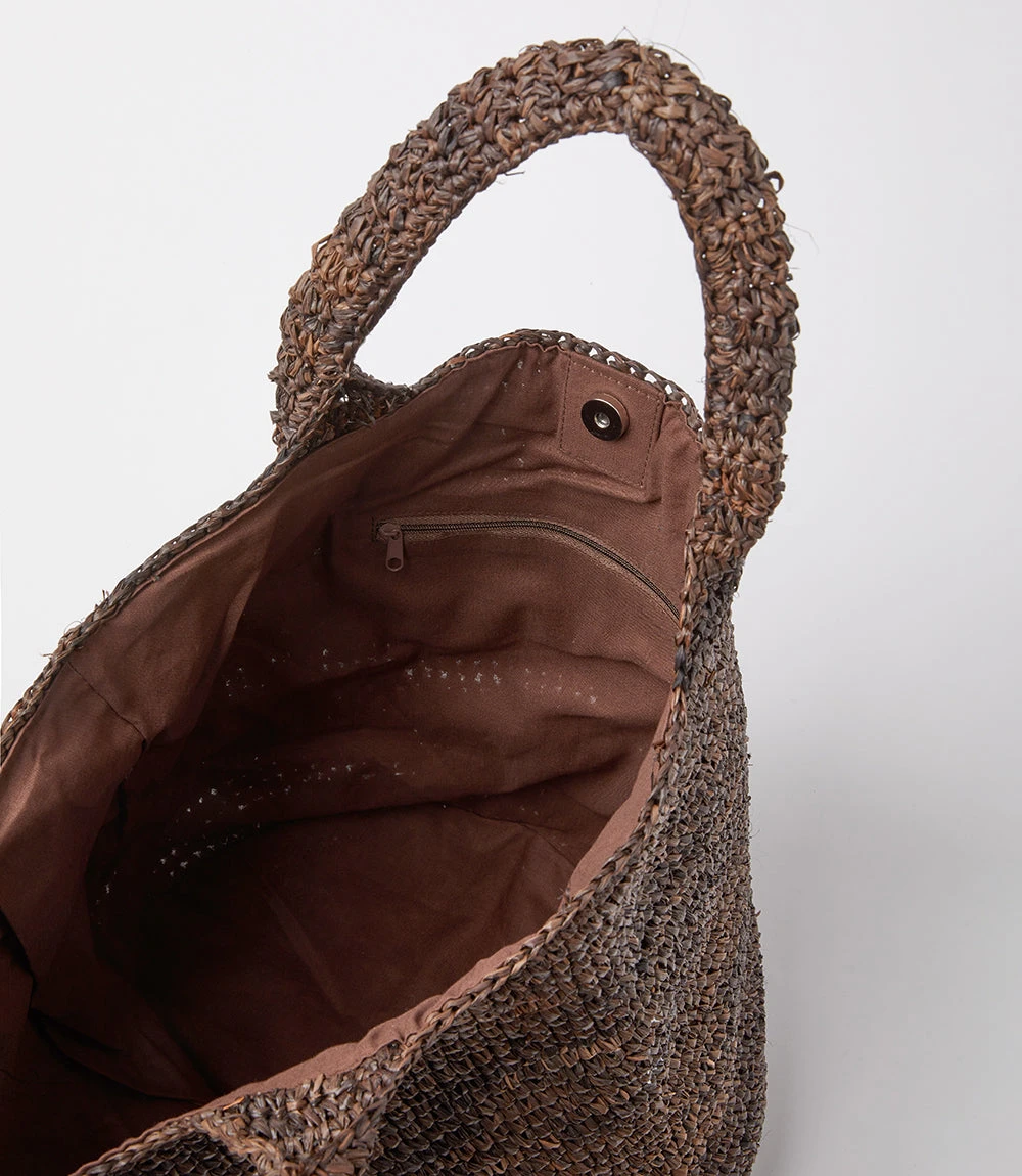 Raffia Tote Bag Raffia Tote Bag -Karen Kane T100012 BROWN 1347