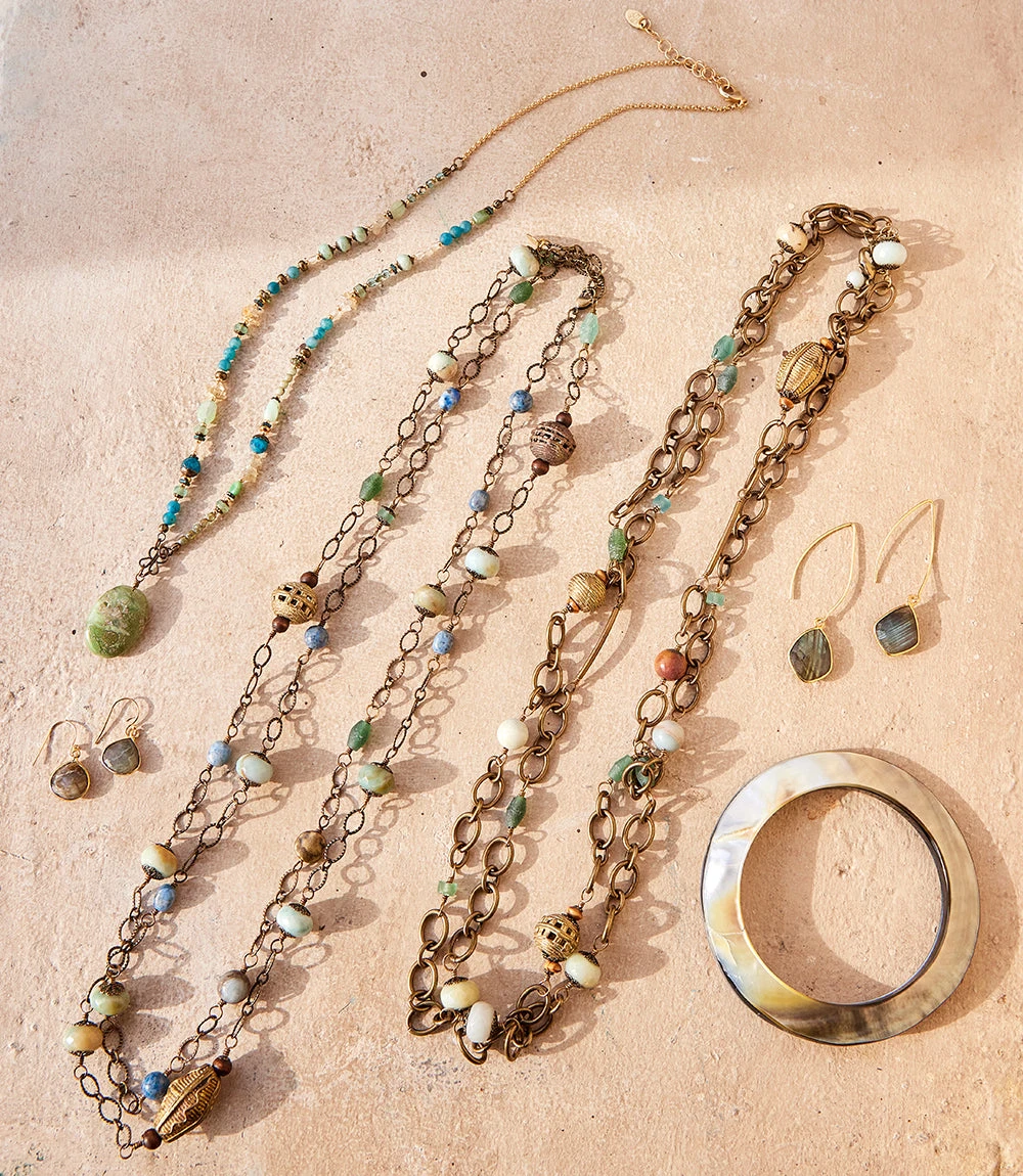 Bohemia Gem Necklace Bohemia Gem Necklace -Karen Kane collage2