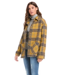 Plaid Shirt Jacket 5 Plaid Shirt Jacket -Karen Kane karenkane 2022 fall 3L31232 PLA 003