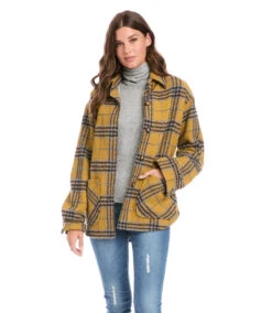 Plaid Shirt Jacket 6 Plaid Shirt Jacket -Karen Kane karenkane 2022 fall 3L31232 PLA 004