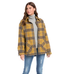 Plaid Shirt Jacket 7 Plaid Shirt Jacket -Karen Kane karenkane 2022 fall 3L31232 PLA 005