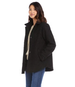 Boucle Shirt Jacket -Karen Kane karenkane 2022 fall 3L45587 BLK 004