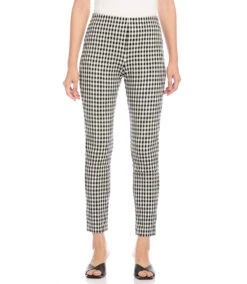 Check Piper Pants -Karen Kane karenkane 2022 winter 4L04622 CHK 005
