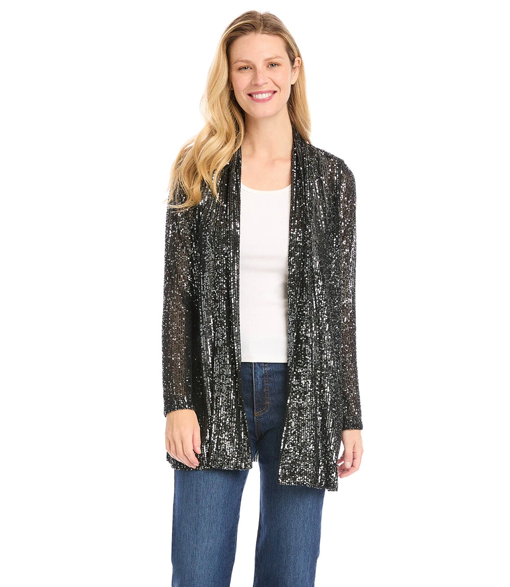 Sequin Duster Sequin Duster -Karen Kane karenkane 2022 winter 4L47204 STE 002