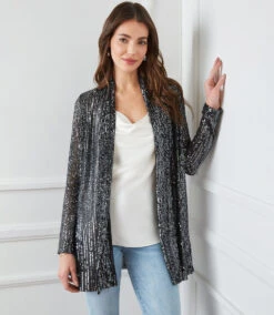 Sequin Duster 6 Sequin Duster -Karen Kane karenkane 2022 winter 4L47204 STE 005