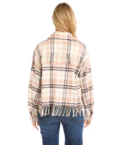 Fringe Shirt Jacket -Karen Kane karenkane 2022 winter 4L48582 PLA 002