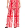 Bandana Print Pants -Karen Kane karenkane 2023 spring 1L26502 PRT 001