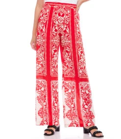 Bandana Print Pants -Karen Kane karenkane 2023 spring 1L26502 PRT 004