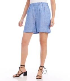 Linen Shorts 4 Linen Shorts -Karen Kane karenkane 2L20520 BLU 004