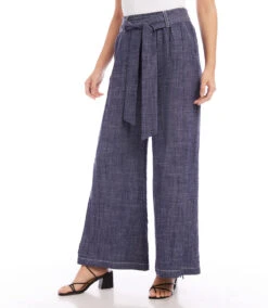 Belted Wide Leg Pants -Karen Kane karenkane 2L63500 IND 003