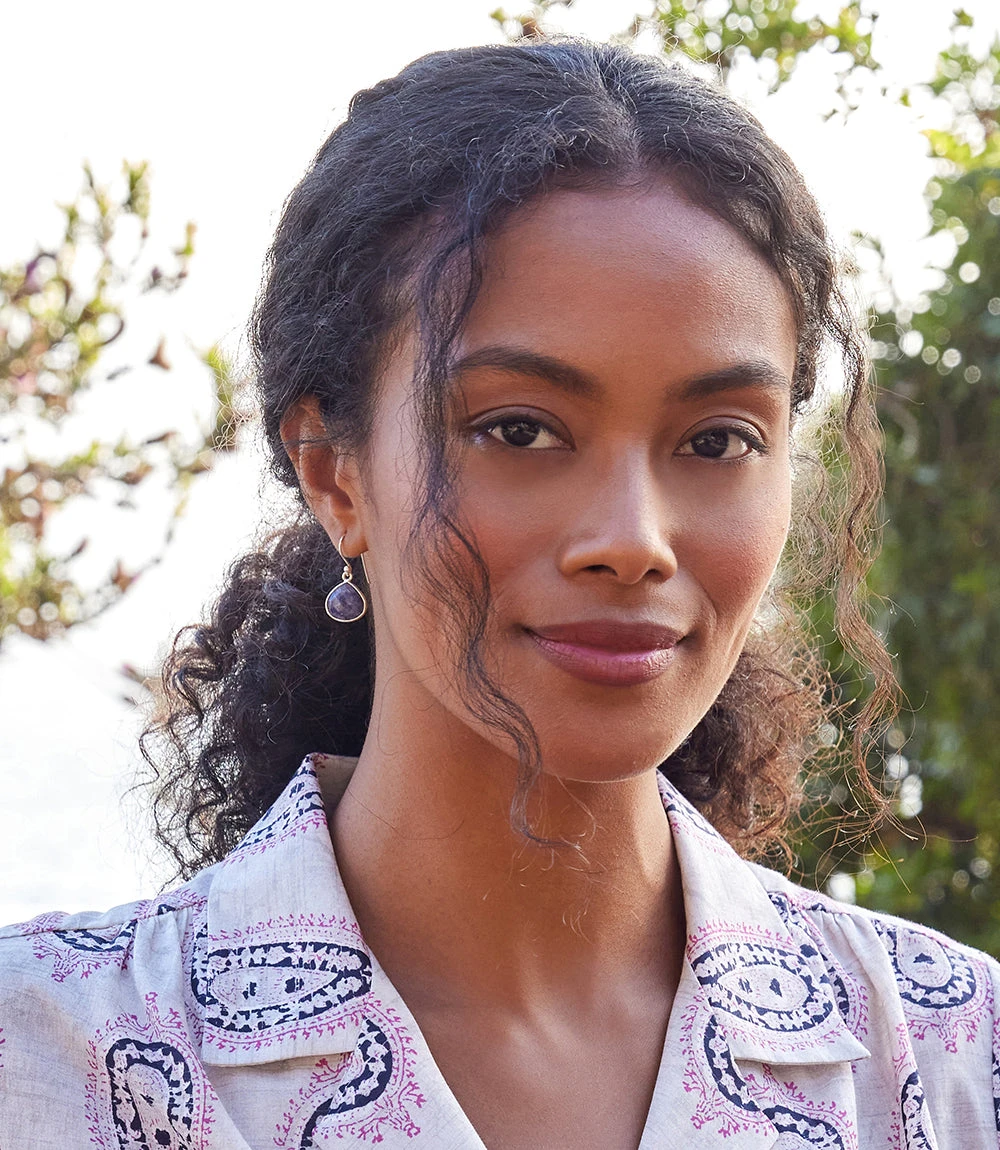 Gemstone Pear Drop Earrings Gemstone Pear Drop Earrings -Karen Kane sapphire pear