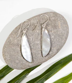 Mother Of Pearl Scalene Drop Earrings 4 Mother Of Pearl Scalene Drop Earrings -Karen Kane scalene